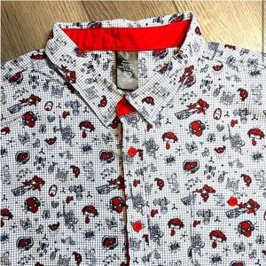 Disney Parks Spiderman Button Down - Men’s Big and Tall 3XL